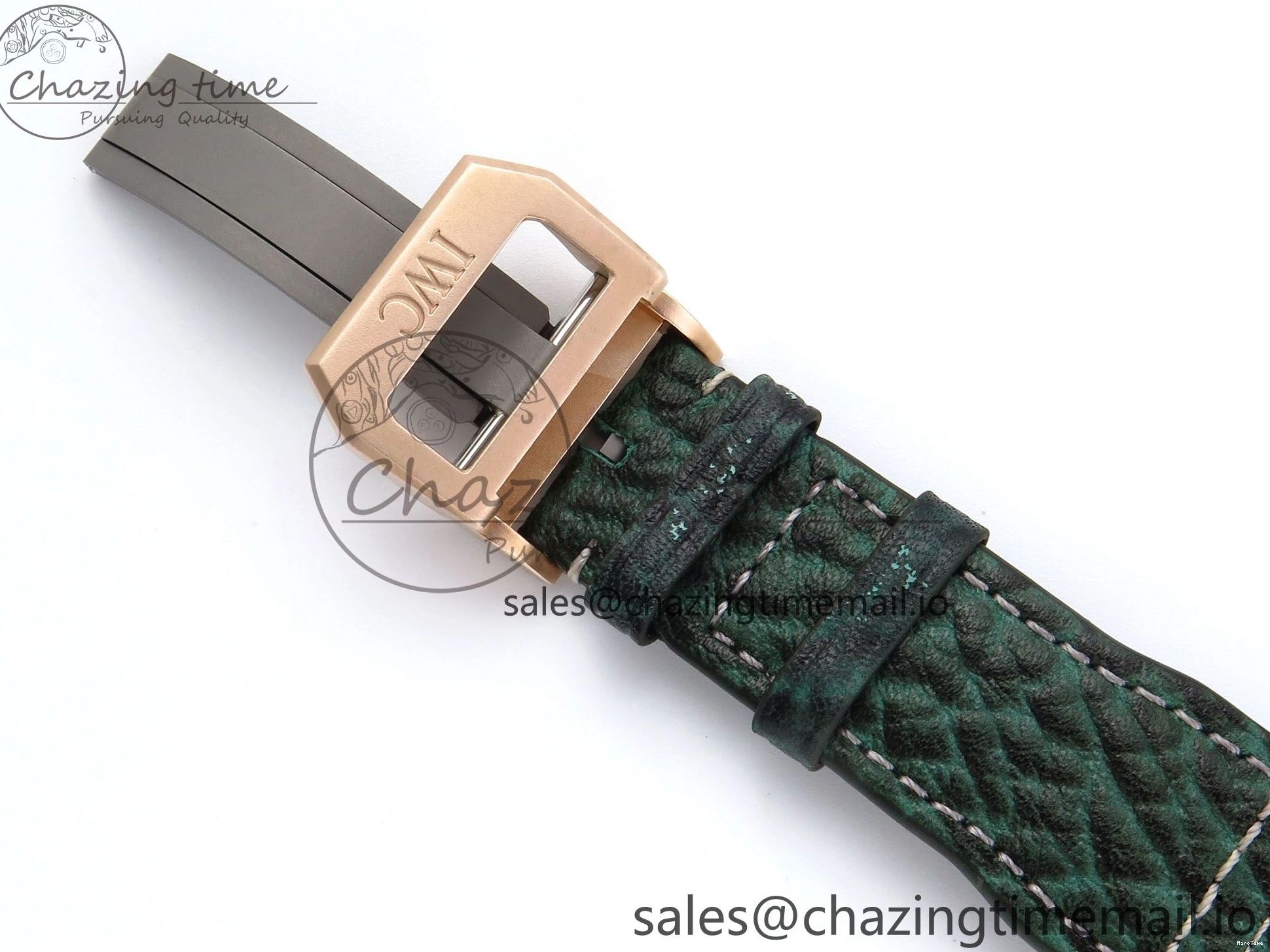 MIROTIME 0505 Durable Big Pilot IW329702 M+F 1:1 Best Edition Green Dial on Green Leather Strap MY 7006